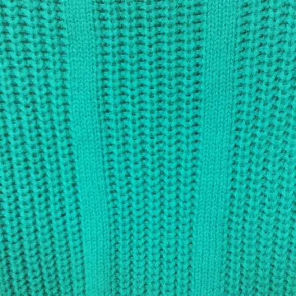 Vintage 90s Men's Sweater Knit American Weekend Teal Green Size XL - Picture 9 of 12